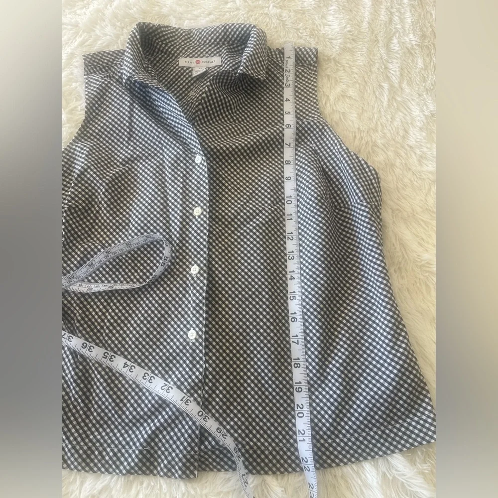 Black and White Checkered Women's Blouse